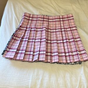 Plaid pleated skirt